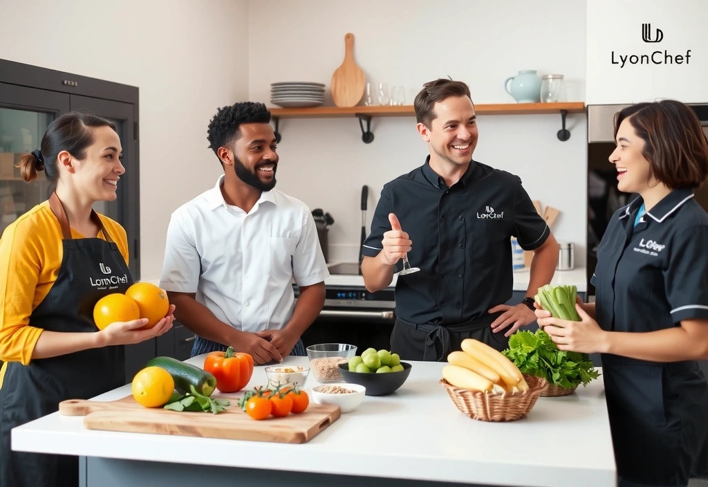 Équipe de Lyonchef prête à aider les clients