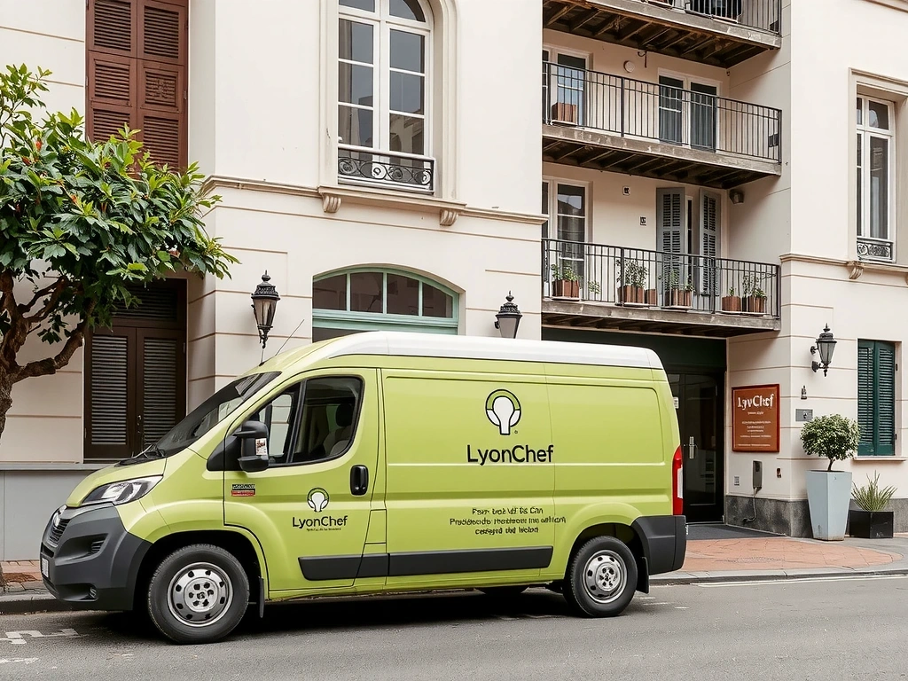 Véhicule de livraison écologique de Lyonchef
