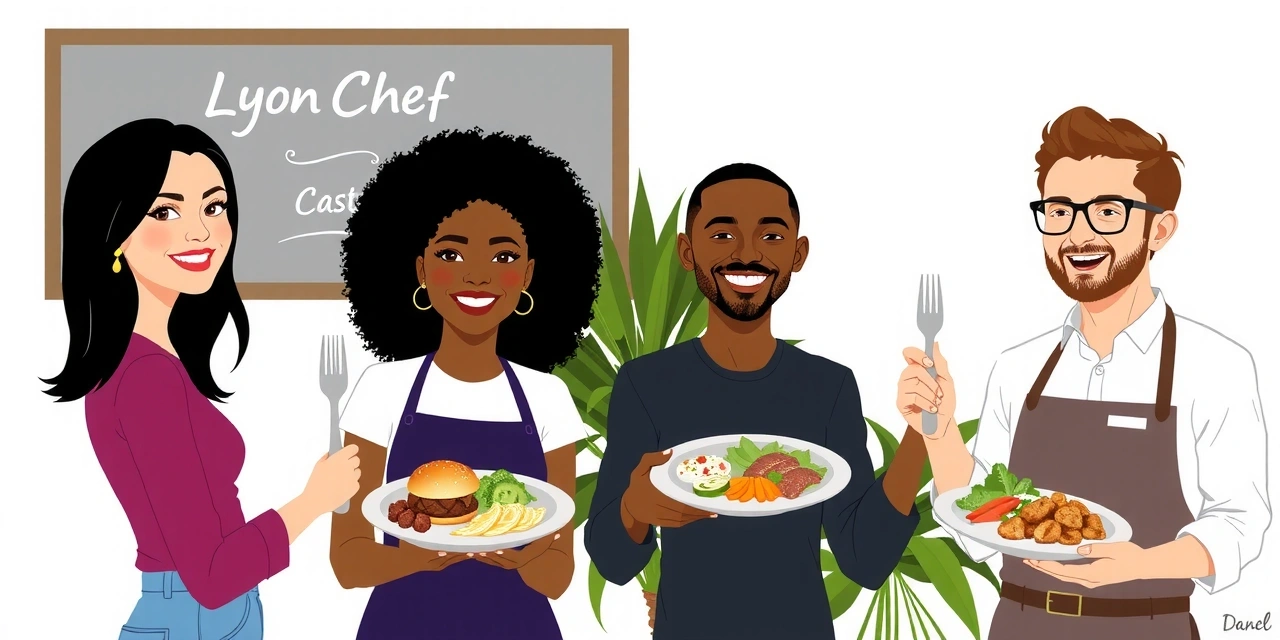 Illustrations de clients satisfaits partageant leurs expériences avec Lyonchef