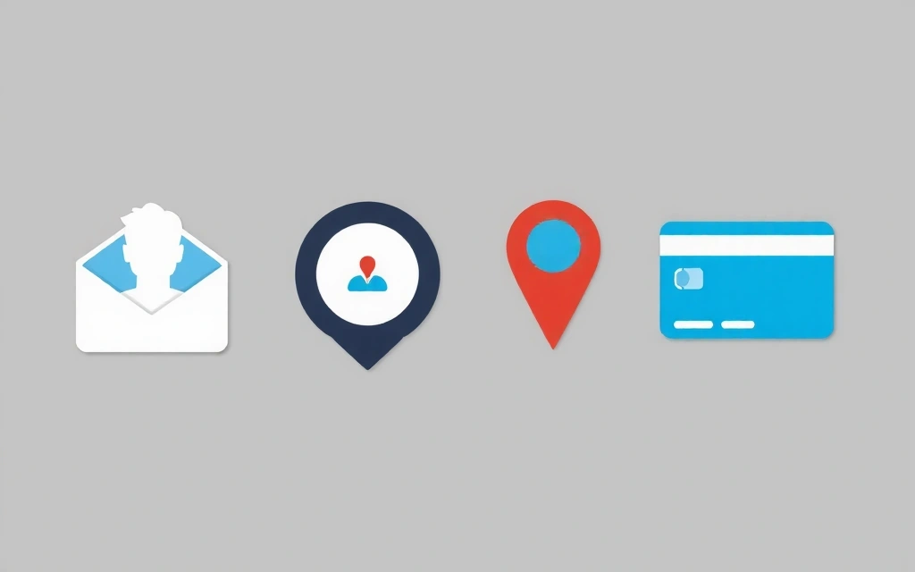 Icônes représentant différents types de données collectées